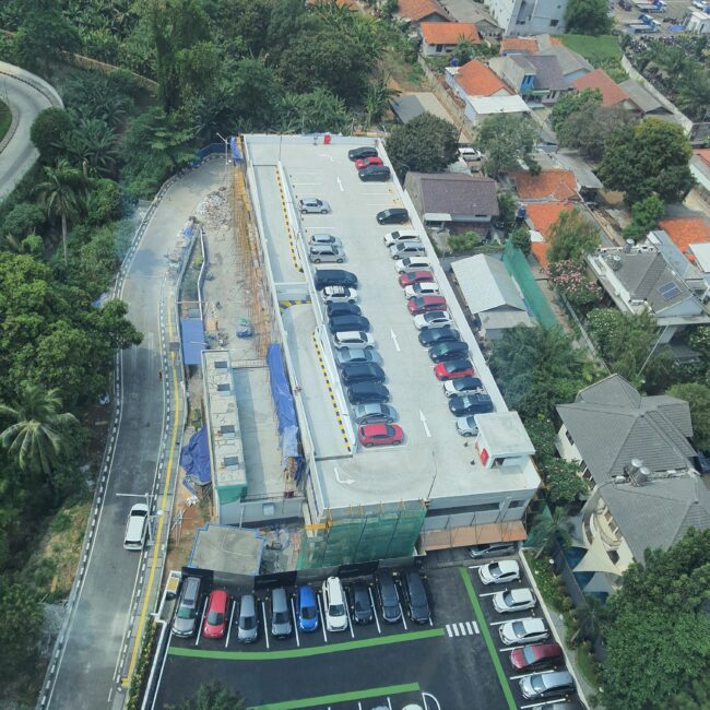 Tampak Atas Parkir Beyond Astra, Proyek selesai